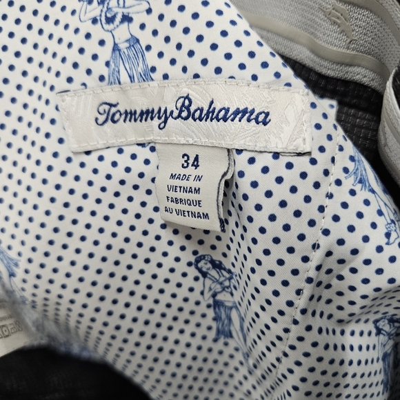 Tommy Bahama Chino Shorts Mens 34 Black Textured Performance Golf Casual - Picture 6 of 6